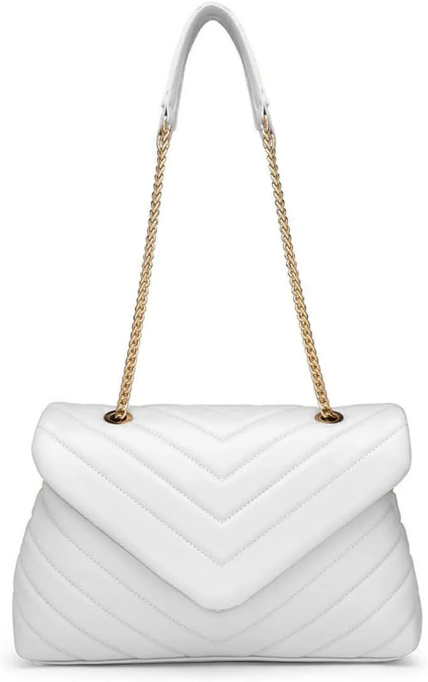 PRETTYGARDEN Women’s Fashion Crossbody Bags Lightweight Adjustable Chain Strap Quilted Designer Handbags Shoulder Bag