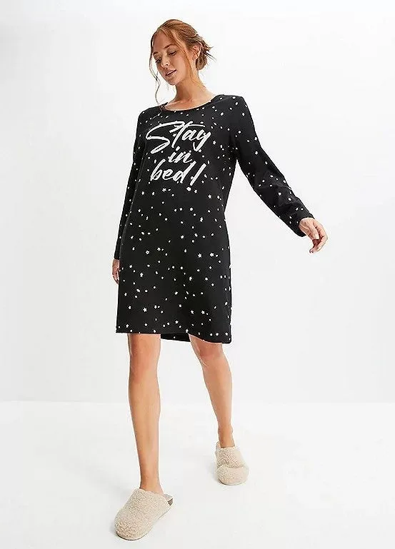 Printed Slogan Nightie