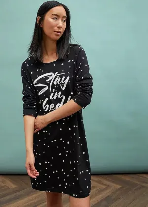 Printed Slogan Nightie