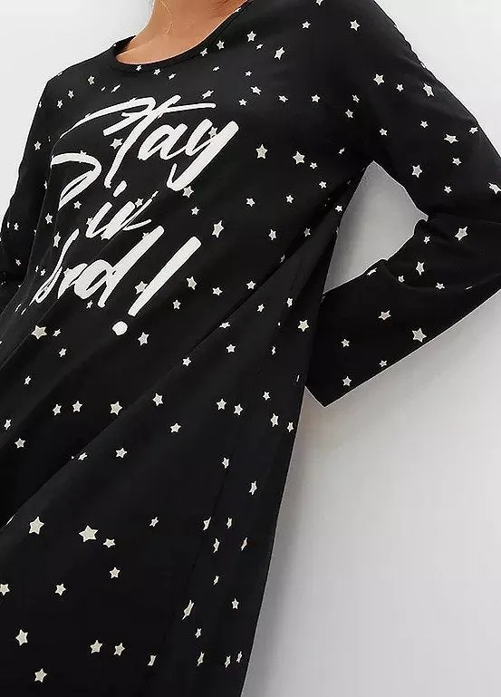 Printed Slogan Nightie