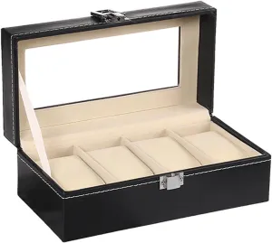 PU Leather Display Case Organizer with Watch Storage Case Organizer