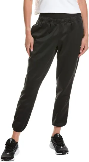PUMA Womens Strong Logo Powerfleece Joggers Training Casual Stretch - Black - Size L