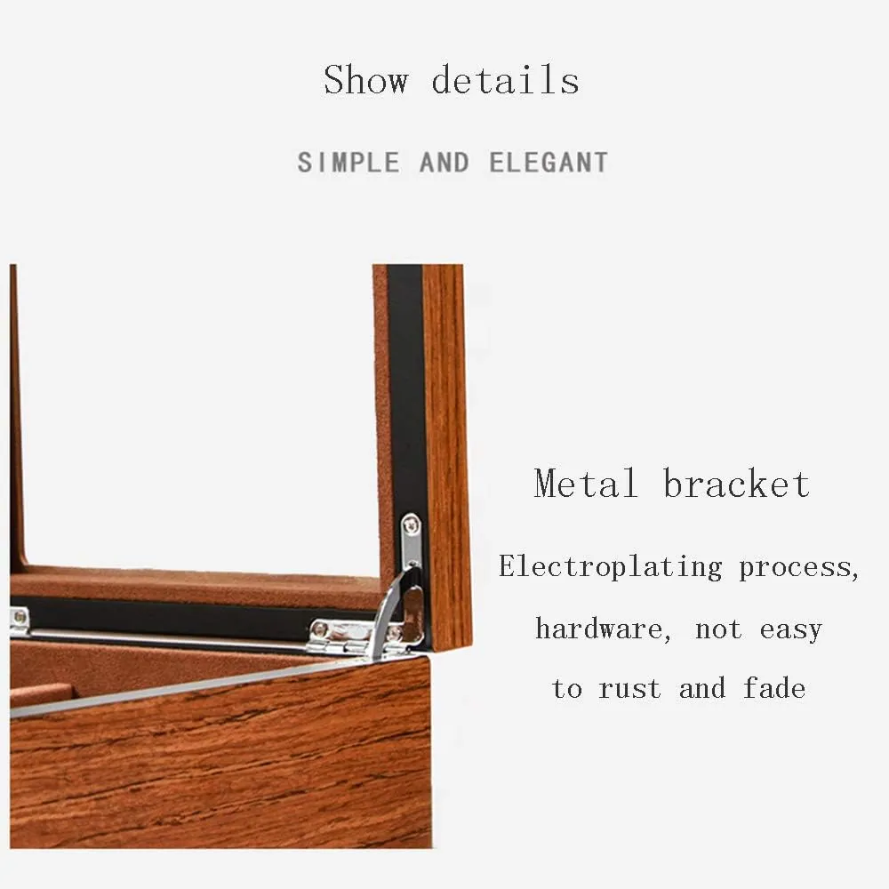 Pure Natural Solid Wood sunroof Mechanical Watch Storage Box with Lockable Hand Watch Display Box Watch Collection Box