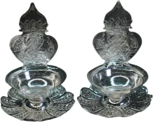 Pure Silver Antique Spl Kamakshi Lamp 26.28G