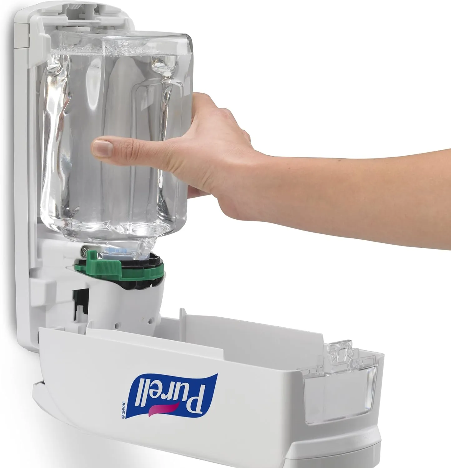 PURELL ADX-12 Push-Style Hand Sanitizer Dispenser, White, for 1200 mL PURELL ADX-12 Sanitizer Refills (Pack of 1) - 8820-06