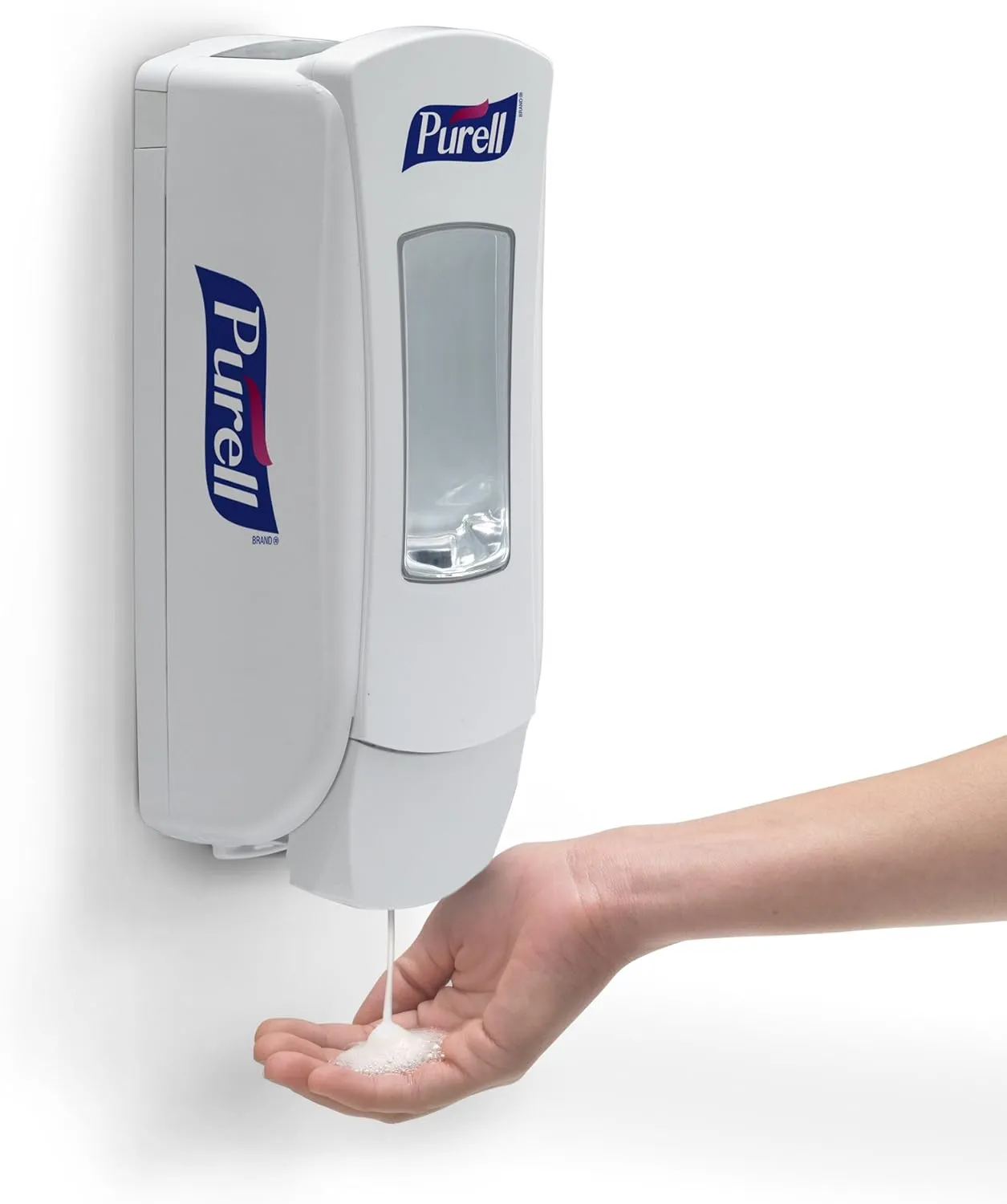 PURELL ADX-12 Push-Style Hand Sanitizer Dispenser, White, for 1200 mL PURELL ADX-12 Sanitizer Refills (Pack of 1) - 8820-06