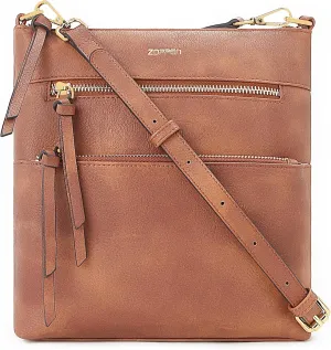 Purses for Women Crossbody Bag Trendy, Vegan Leather Crossbody Shoulder Bag Adjustable Strap, Zipper Pocket Crossbody Purse
