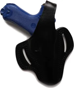 Pusat Holster Premium Leather Thumb Break Belt Holster 4 inch for Luger P08 Parabellum Right Hand