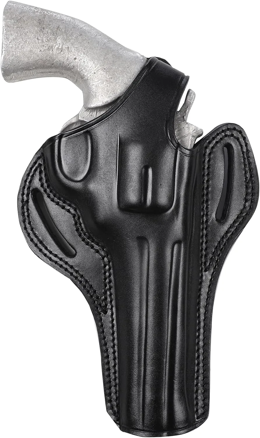 Pusat Holster Premium Leather Thumb Break Belt Holster 6 inch for Revolver Colt Python, Colt King Cobra, Colt Trooper MK III, Colt Diamondback Right Hand