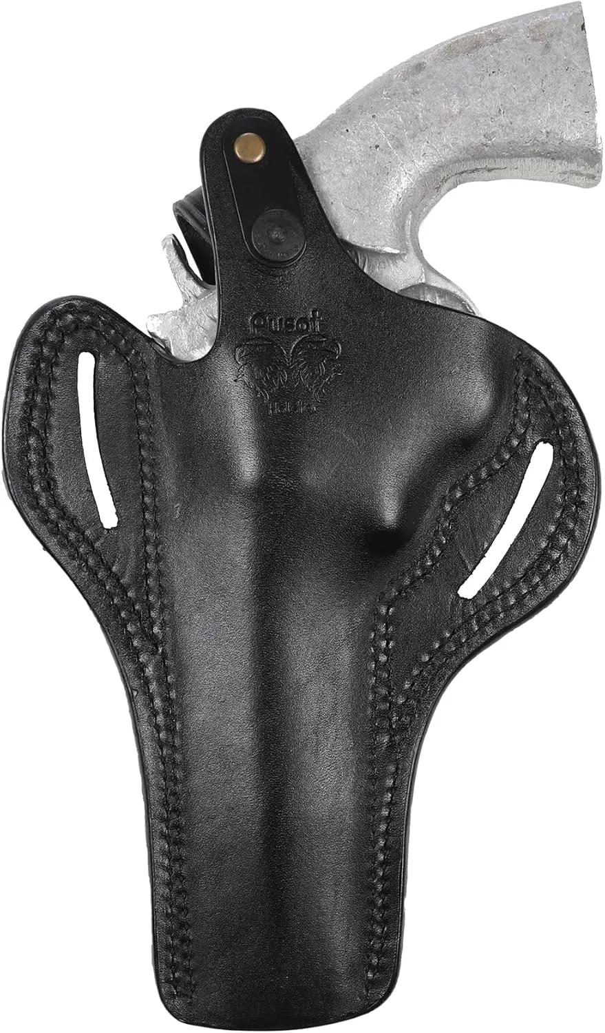 Pusat Holster Premium Leather Thumb Break Belt Holster 6 inch for Revolver Colt Python, Colt King Cobra, Colt Trooper MK III, Colt Diamondback Right Hand