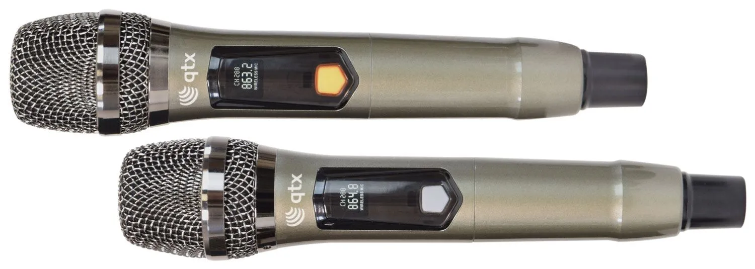 QTX J-MIC Dual UHF Handheld System 863.2MHz   864.8MHz