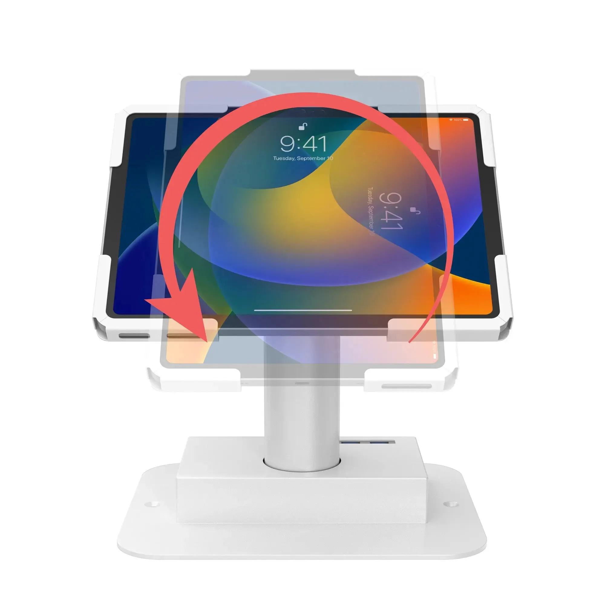 Quick Release Security Kiosk With 4 USB 3.0 Hubs