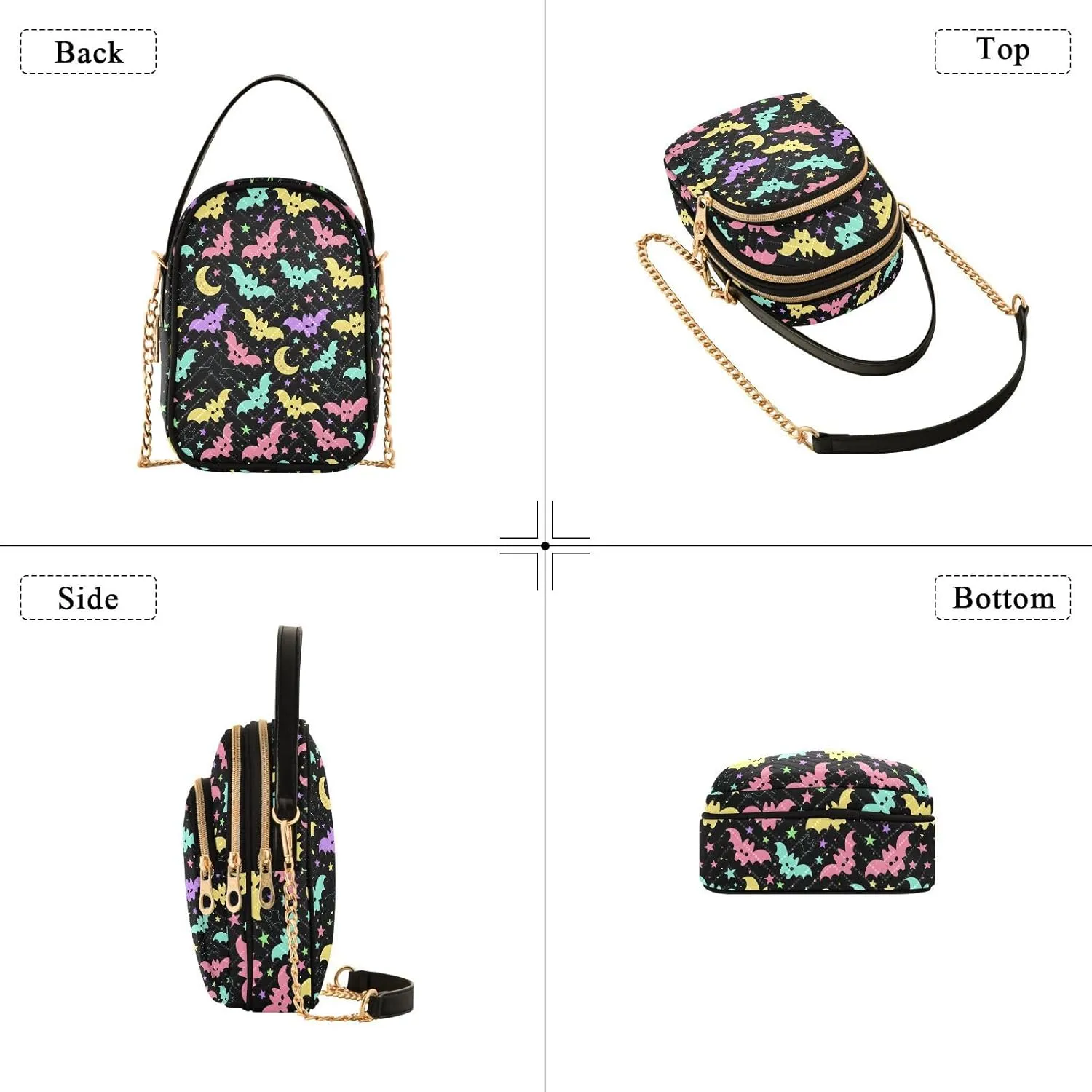 Quilted Crossbody Bags for Women Trendy, Women's Crossbody Handbags Butterfly Travel Cell Phone Purses Bags