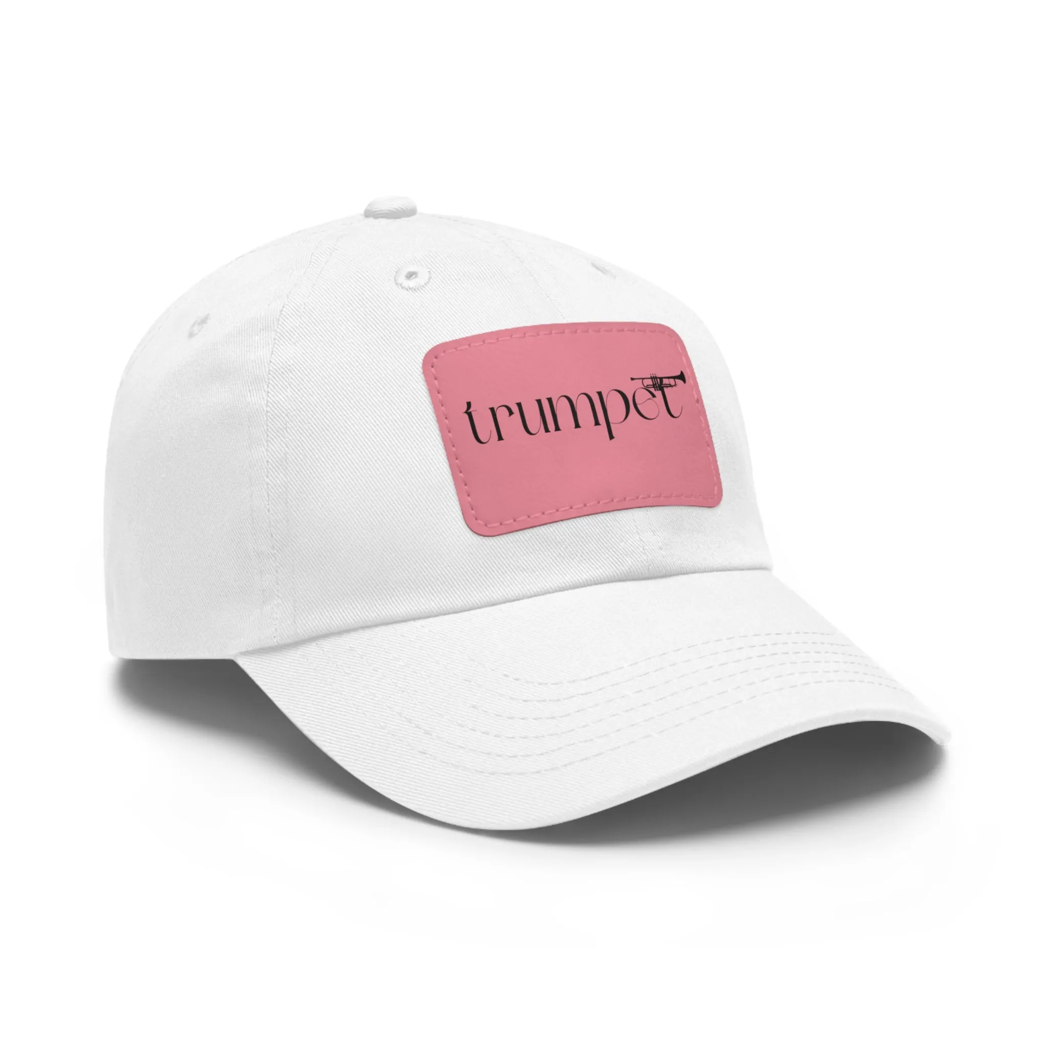 "Trumpet" Dad Hat with Leather Patch (Rectangle)