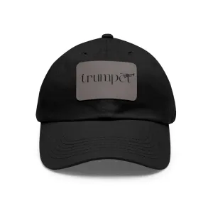 "Trumpet" Dad Hat with Leather Patch (Rectangle)