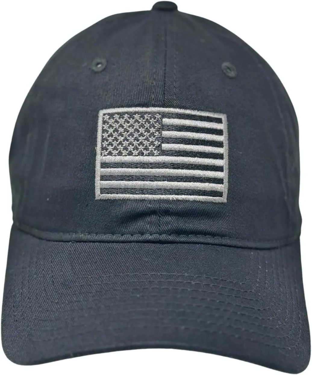 Rapid Dominance American Flag Embroidered Washed Cotton Baseball Cap - Black