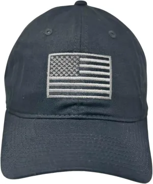 Rapid Dominance American Flag Embroidered Washed Cotton Baseball Cap - Black