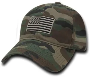 Rapid Dominance American Flag Embroidered Washed Cotton Baseball Cap
