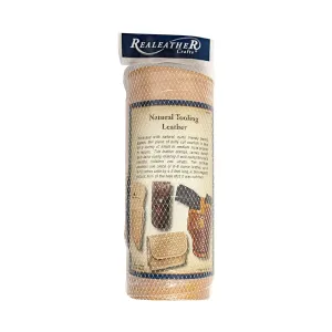 Realeather Veg Tan Leather Tooling Belly for Crafting, 6-8oz, Natural