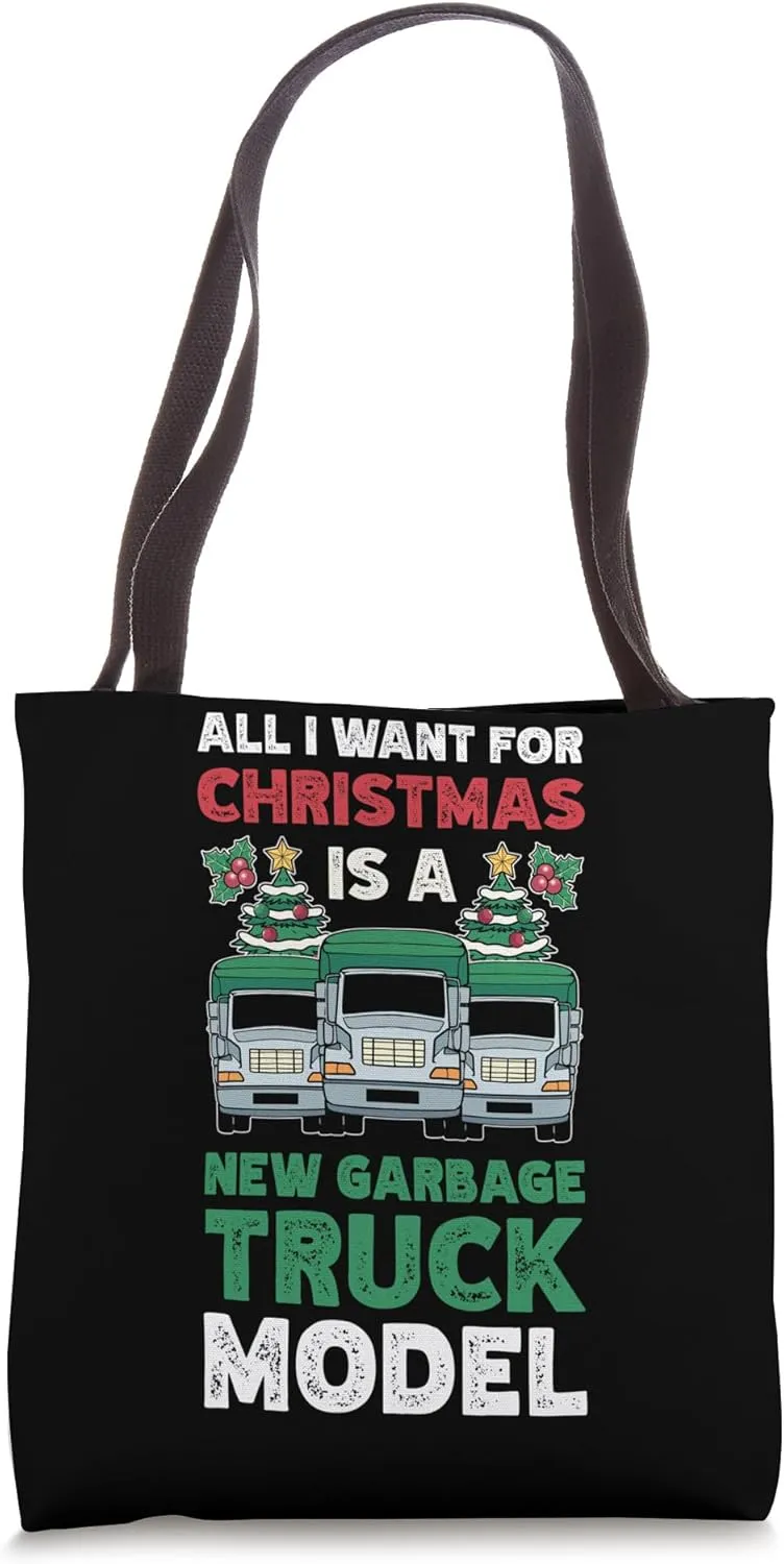 Recycling Day Refuse Collection Vehicle Bon Wagon Garbage Tote Bag