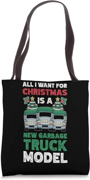 Recycling Day Refuse Collection Vehicle Bon Wagon Garbage Tote Bag