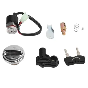 [Replacement] Motorbike for Repair Replacement Ignition Switch Cap Set Helmet Lock, Alloy Metal Parts for dax for Skyteam 50cc 125cc