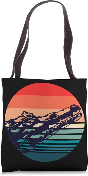 Retro Reptile Animal Crocodile Tote Bag