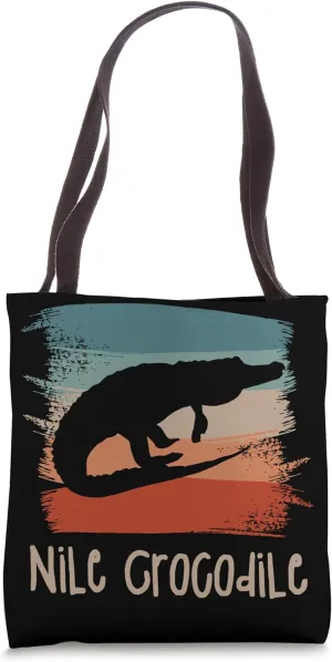 Retro Vintage Nile Crocodile Tote Bag