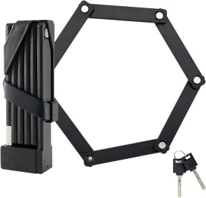ROCKBROS Folding Bike Lock, Bicycle Lock Heavy Duty Anti Theft, Bike Locks with Mounting Bracket, Durable Alloy Scooter Lock,67 cm/26 inches