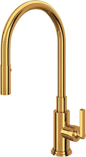 ROHL A3430LMIB-2 Pull-Down FAUCETS, 0-in L x 2.6-in W x 18.6-in H, Italian Brass
