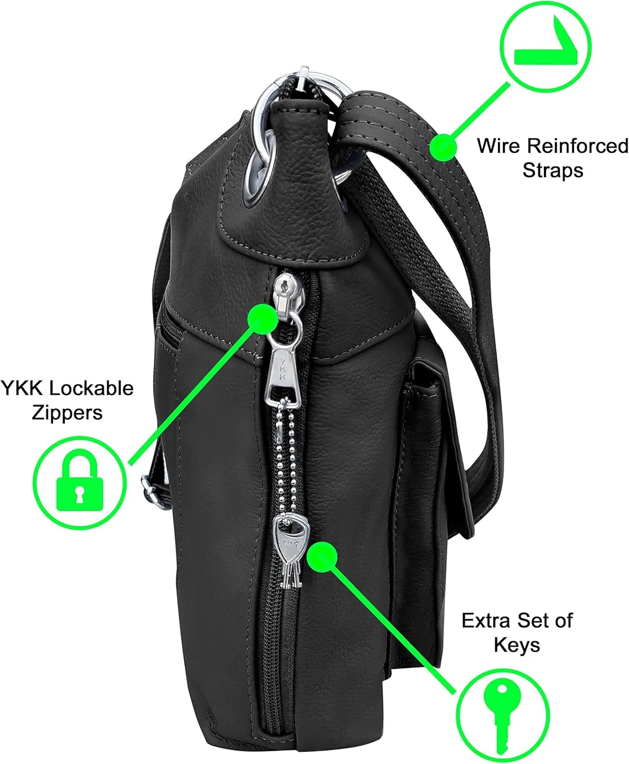 Roma Leathers Crossbody Bag