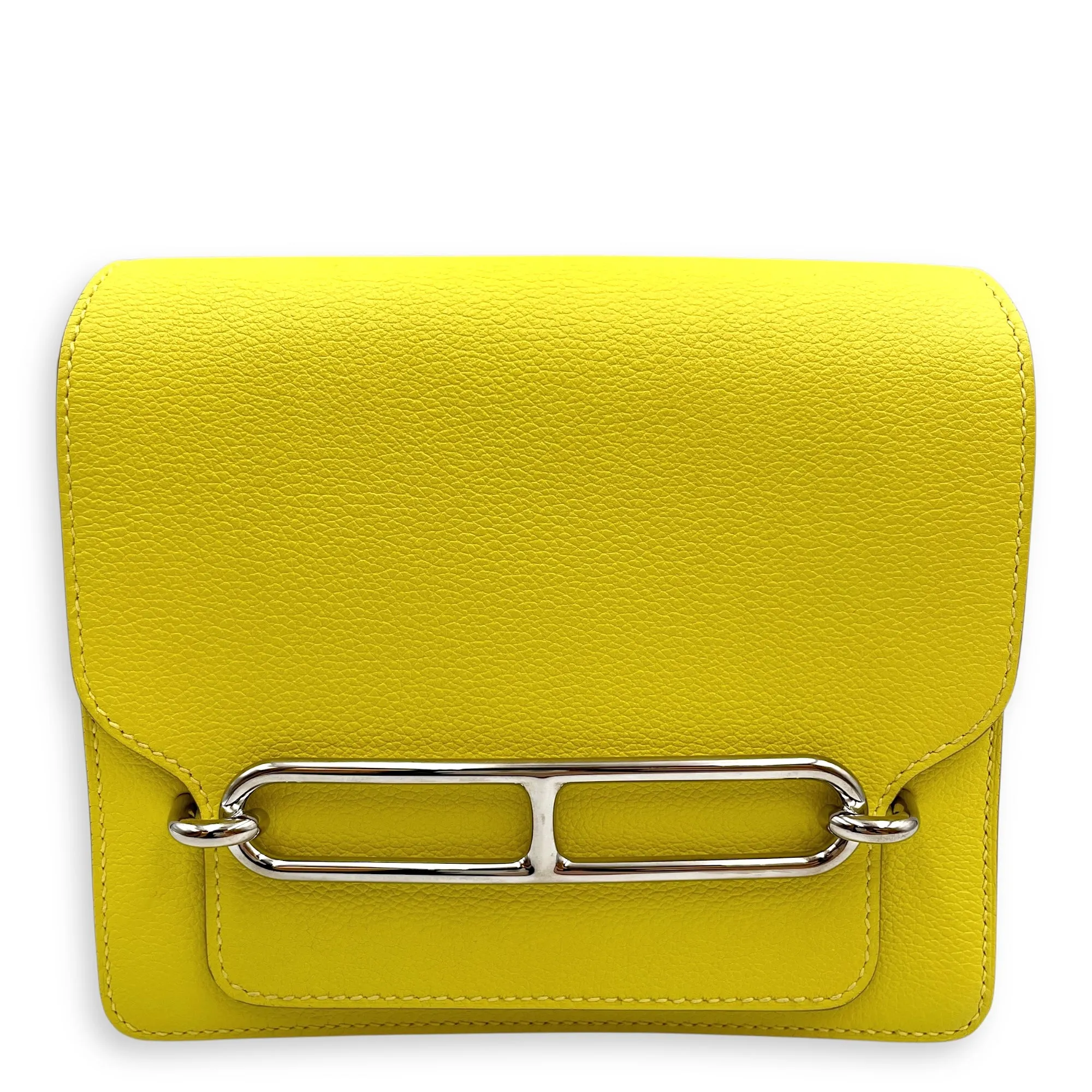 Roulis Mini Lime in Evercolor, Palladium hardware