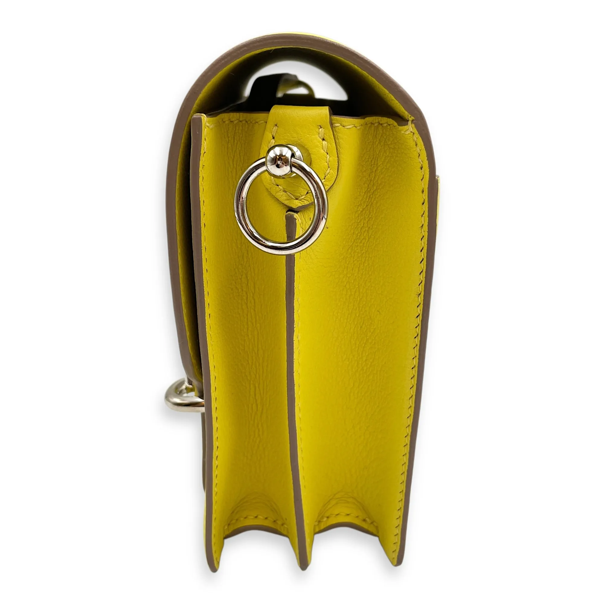Roulis Mini Lime in Evercolor, Palladium hardware