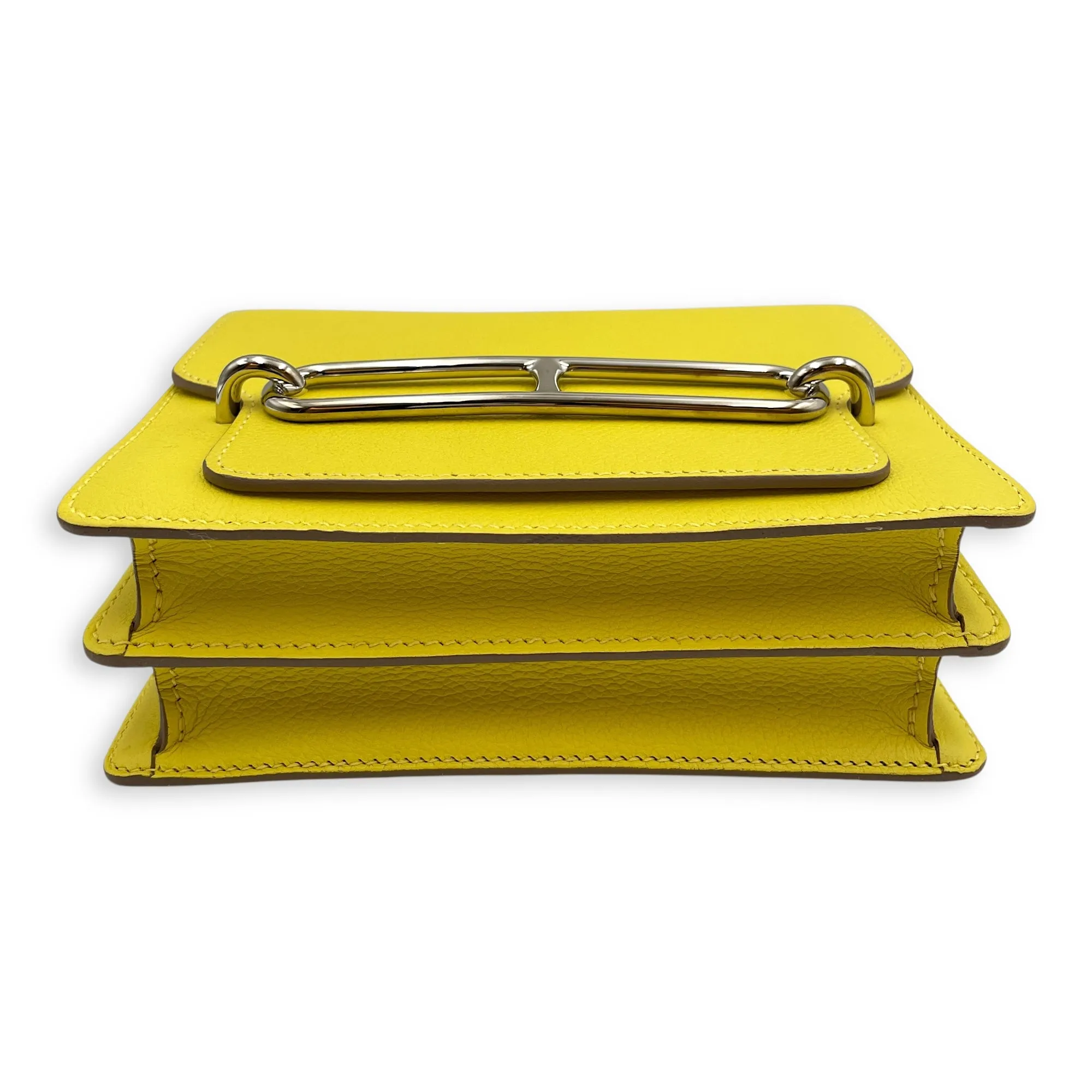 Roulis Mini Lime in Evercolor, Palladium hardware