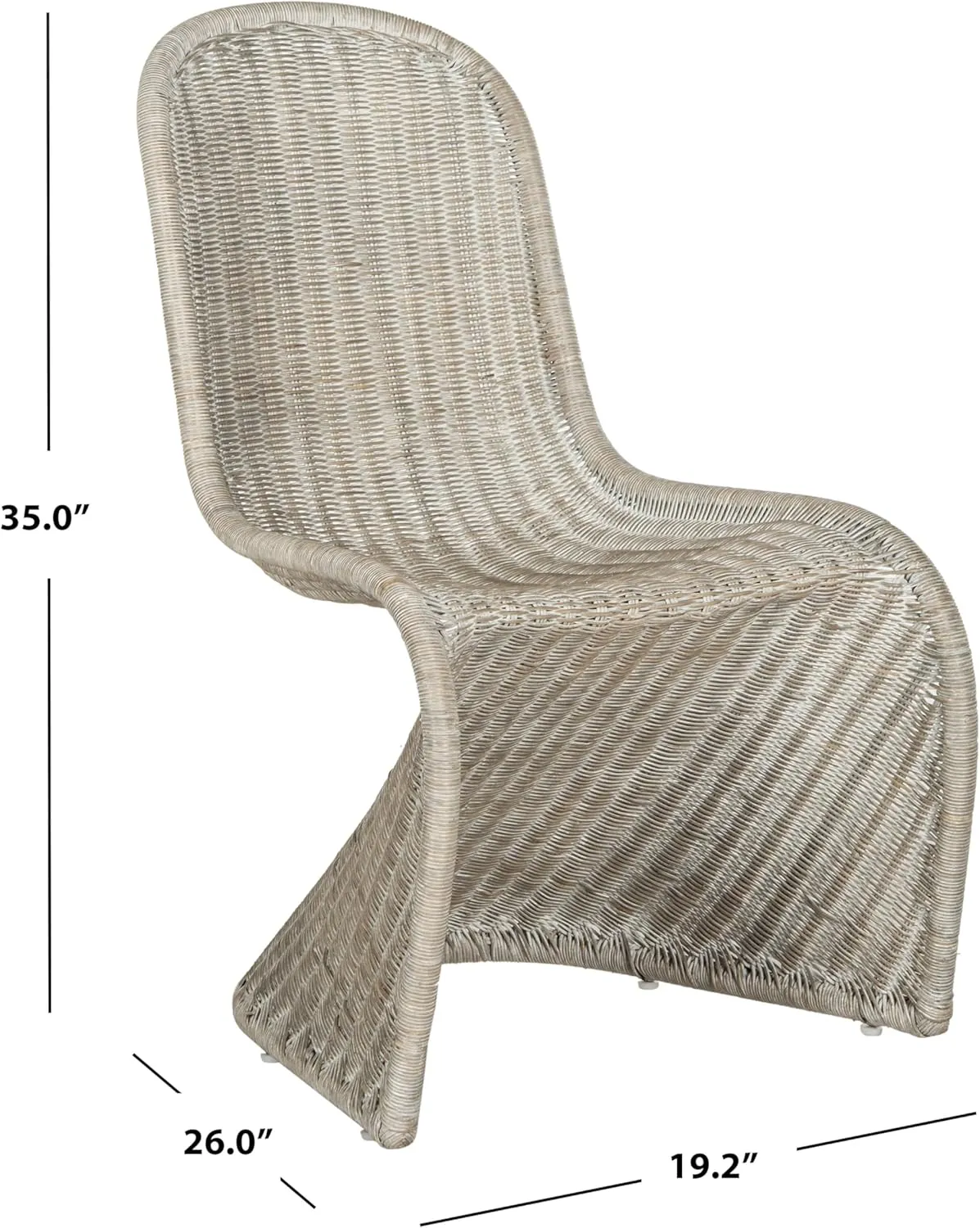 SAFAVIEH Home Collection Tana Wicker Side Chair
