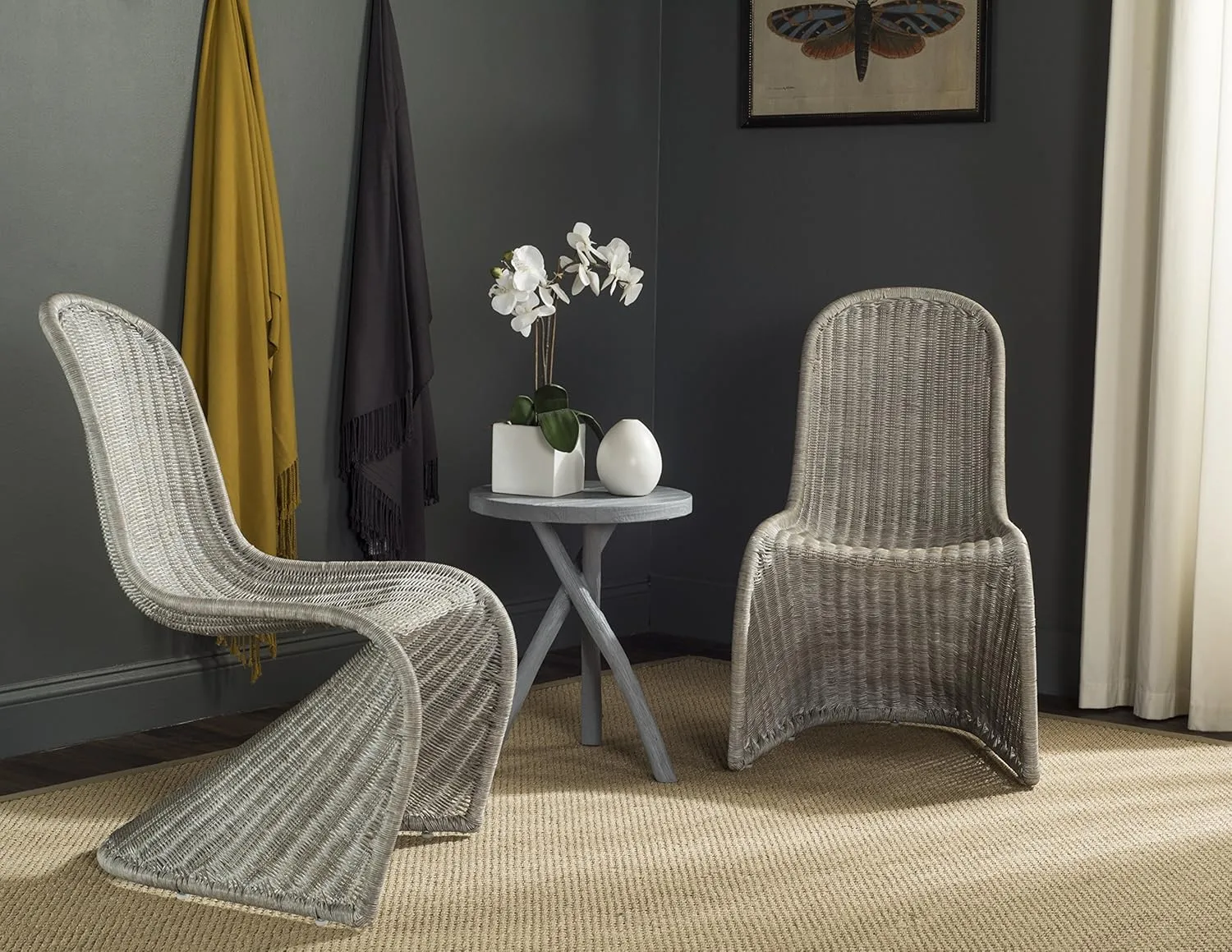 SAFAVIEH Home Collection Tana Wicker Side Chair