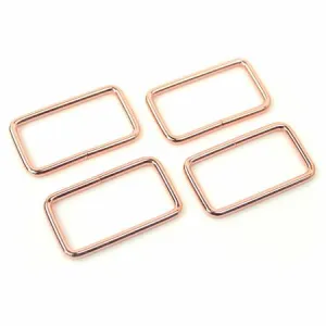 Sallie Tomato - Rectangle Rings Rose Gold - 1-1/2in - 4 ct