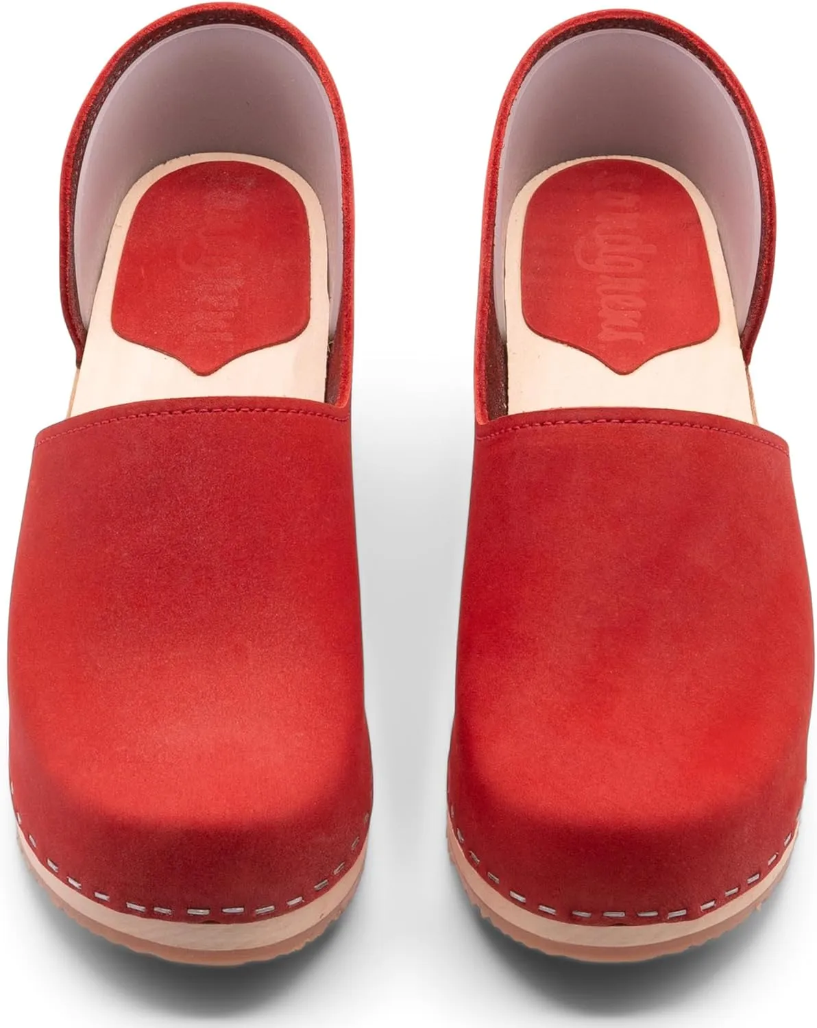 Sandgrens Handmade Swedish High Heel Wood Closed-Back Clogs for Women | Brett
