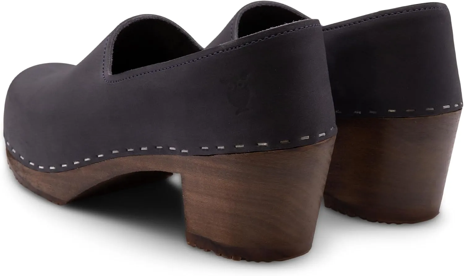 Sandgrens Handmade Swedish High Heel Wood Closed-Back Clogs for Women | Bridget