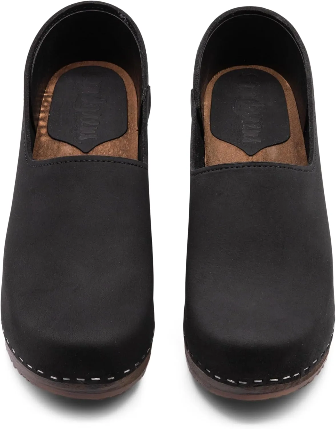 Sandgrens Handmade Swedish High Heel Wood Closed-Back Clogs for Women | Bridget