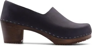 Sandgrens Handmade Swedish High Heel Wood Closed-Back Clogs for Women | Bridget