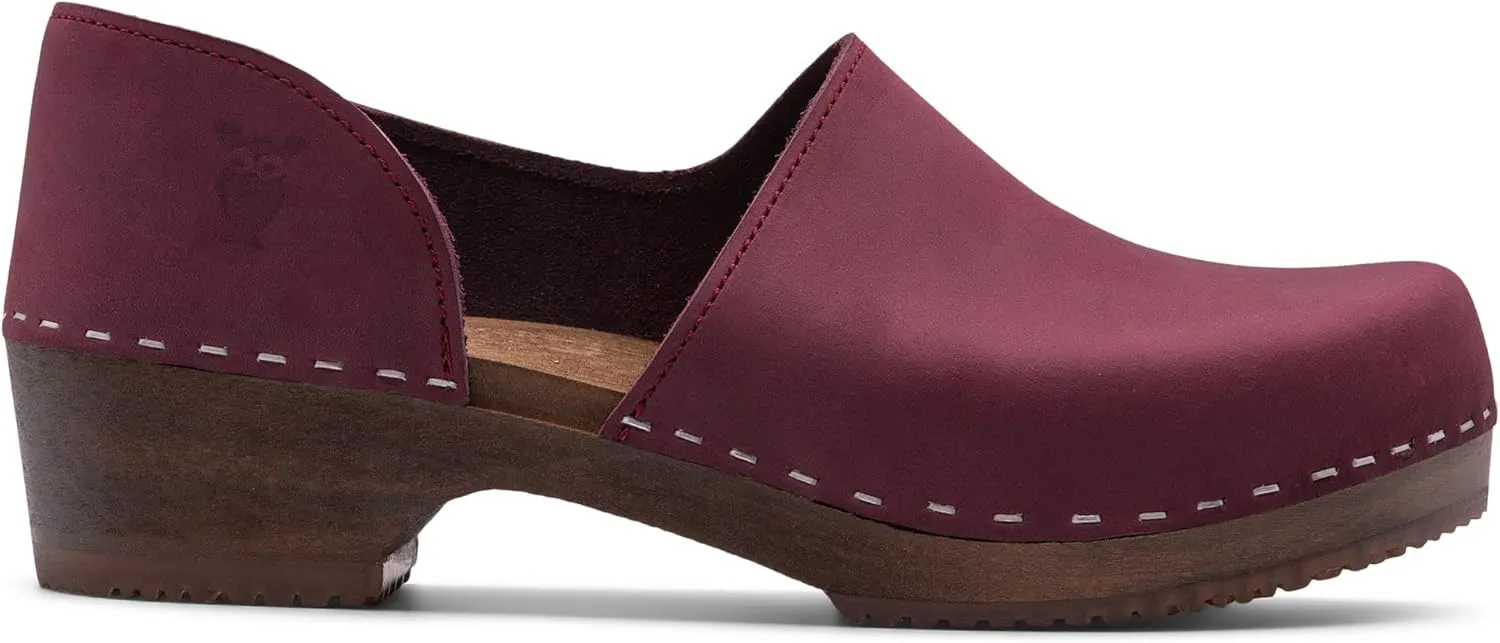 Sandgrens Handmade Swedish Wood Closed-Back Clogs for Women | Brett Low
