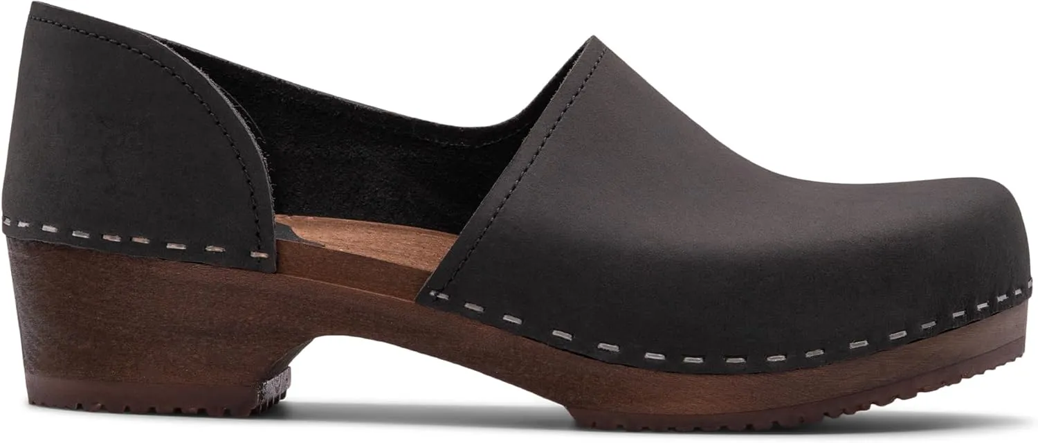 Sandgrens Handmade Swedish Wood Closed-Back Clogs for Women | Brett Low