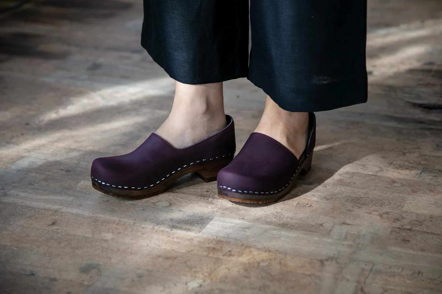 Sandgrens Handmade Swedish Wood Closed-Back Clogs for Women | Brett Low