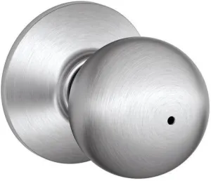 SCHLAGE F40ORB626 Orbit Privacy Knob, Satin Chrome