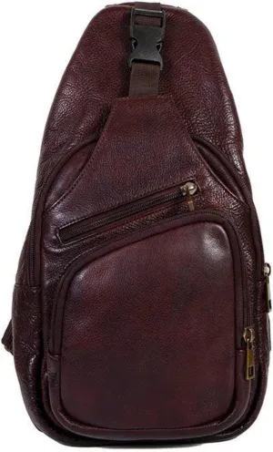 Scully Vintage Goat Washed Leather Sling Tablet Shoulder Bag Brown