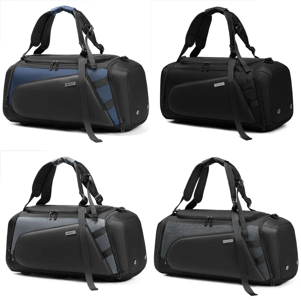 Separate Wet / Dry Large Gym Bag - Blue