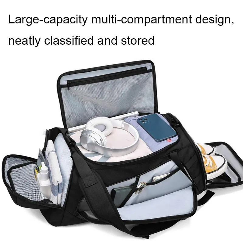 Separate Wet / Dry Large Gym Bag - Blue