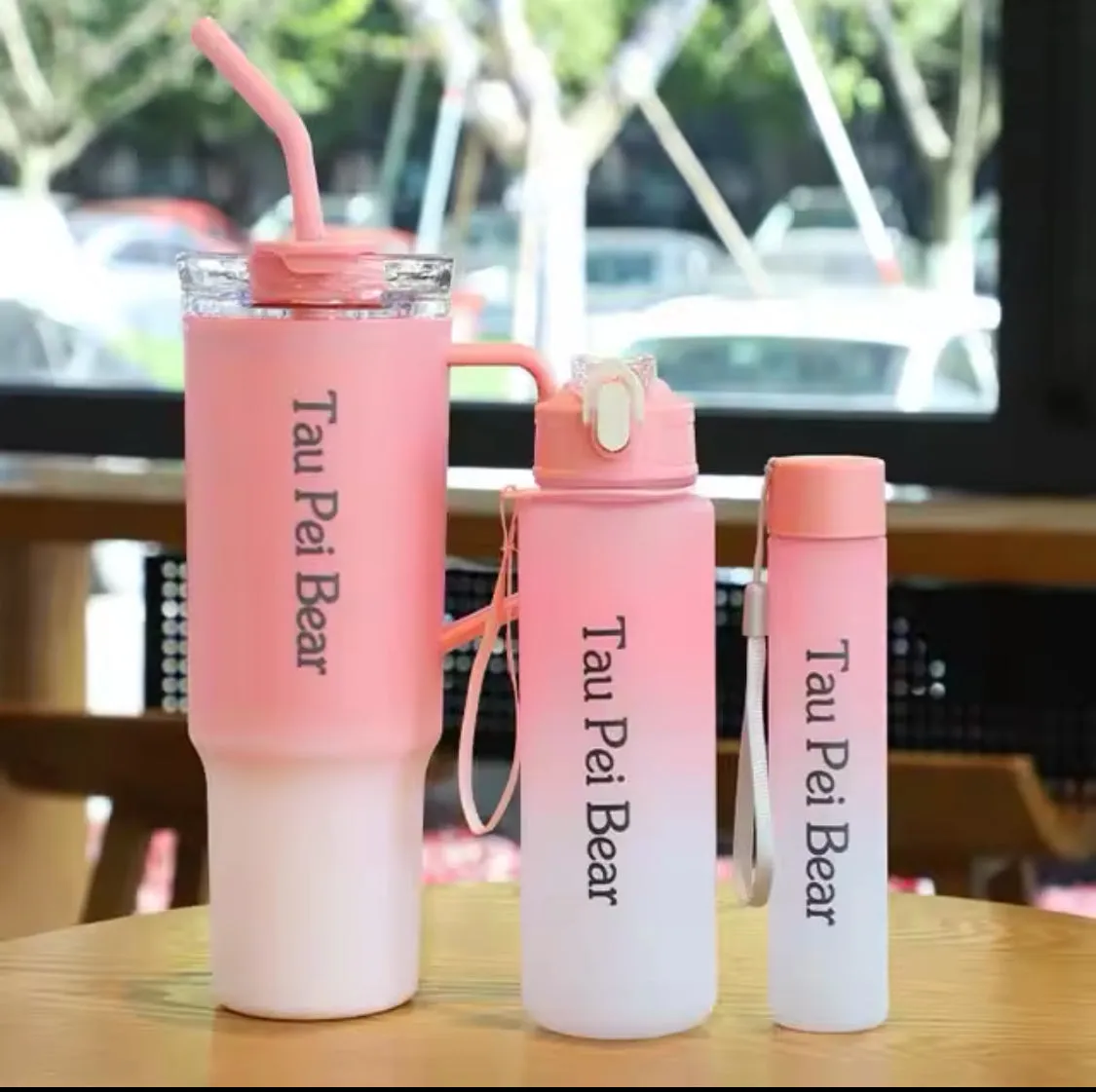 Set of 3 Large Capacity Sports Water Bottle