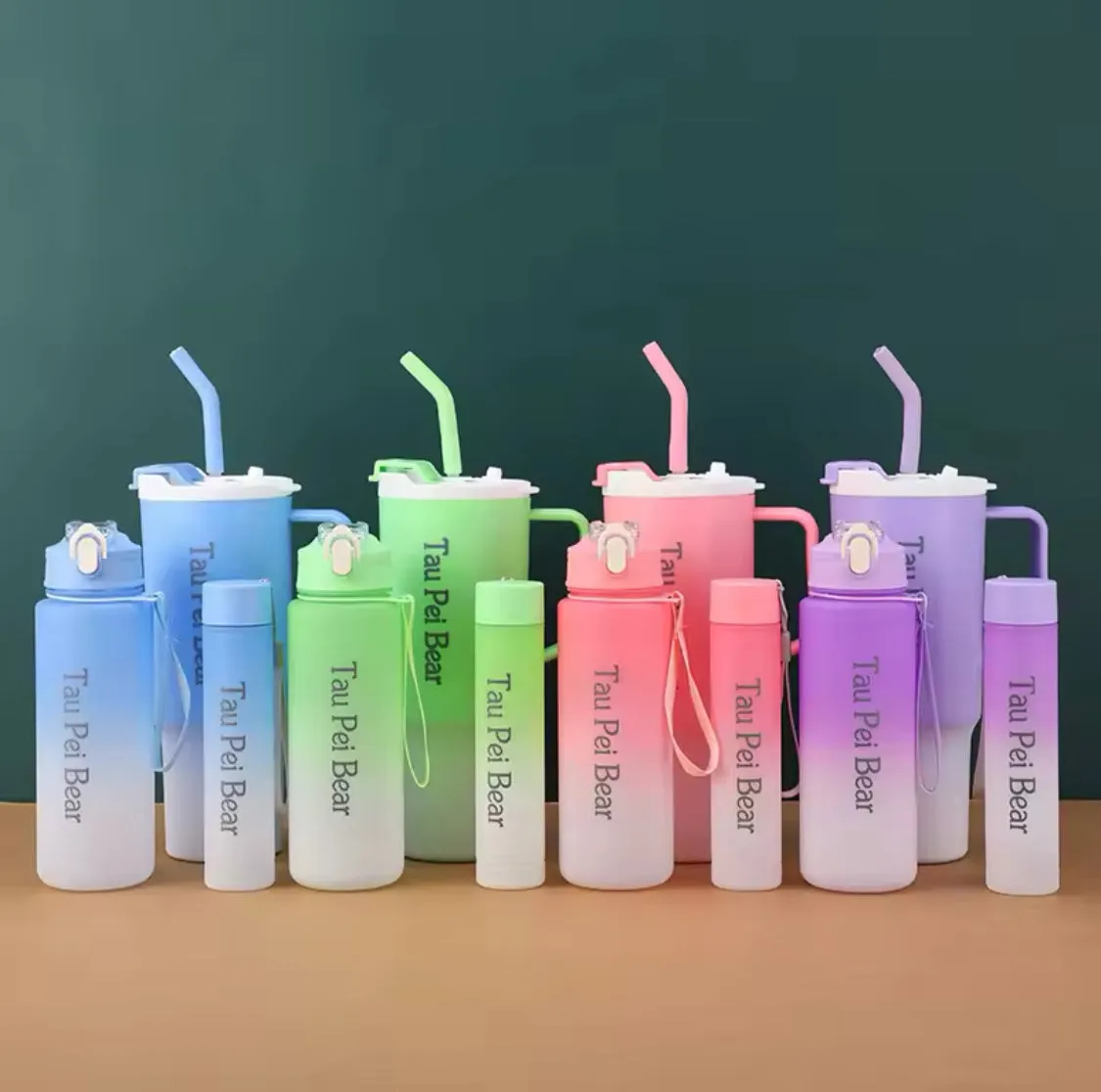 Set of 3 Large Capacity Sports Water Bottle